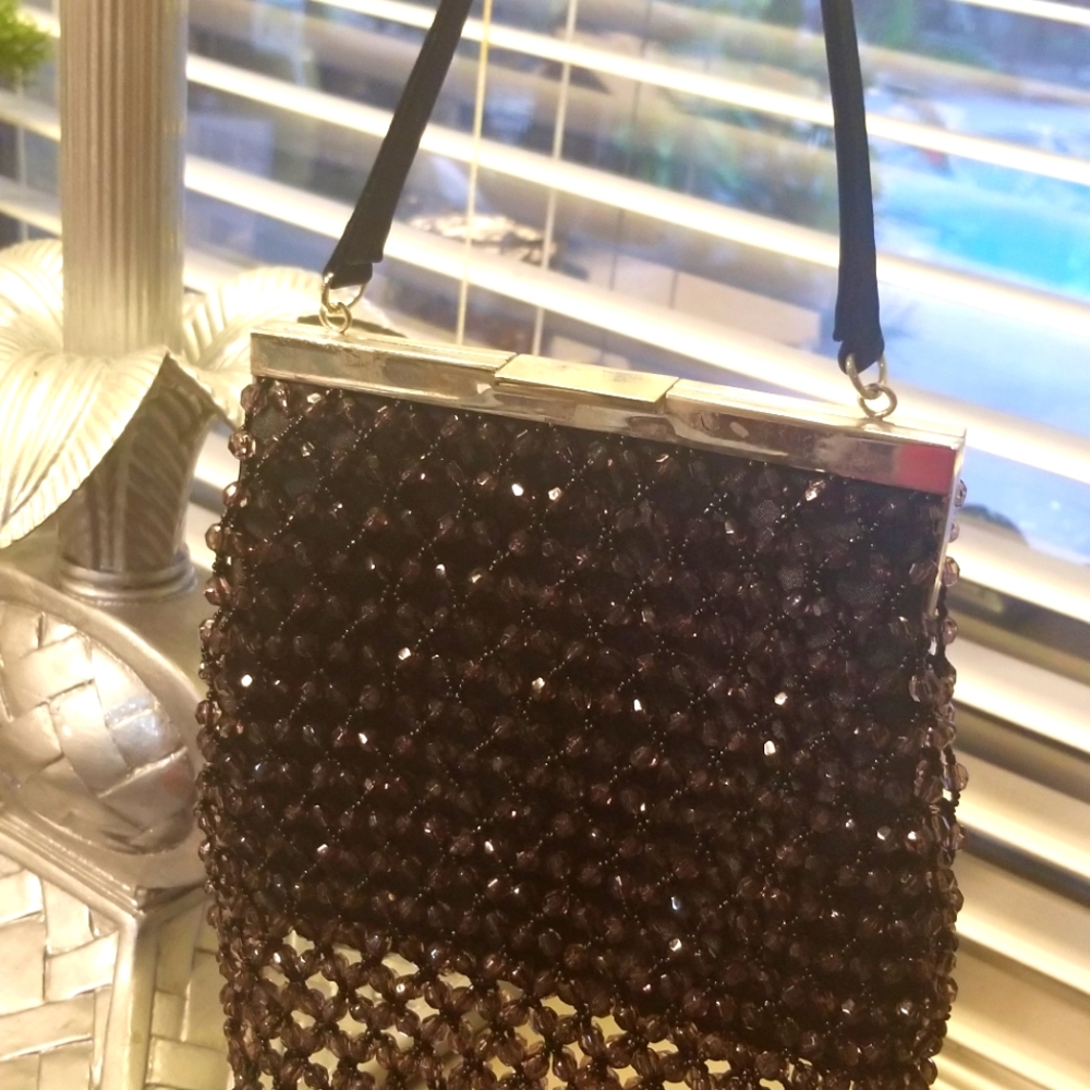 Beaded evening purse.